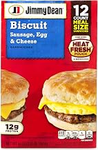 Jimmy Dean Sausage Egg and Cheese Biscuit Sandwich, 3.375 Pound -- 12 per case.