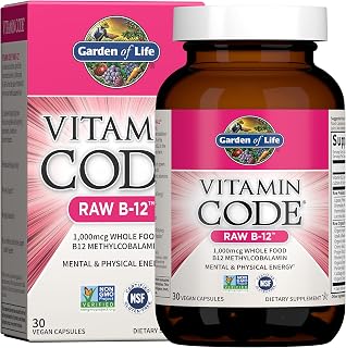 Garden of Life Vitamin Code Raw B-12 Methylcobalamin, Vegan, 30 Capsules