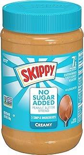 SKIPPY Creamy Peanut Butter Spread, No Sugar Added Peanut Butter, 40 Oz Jar