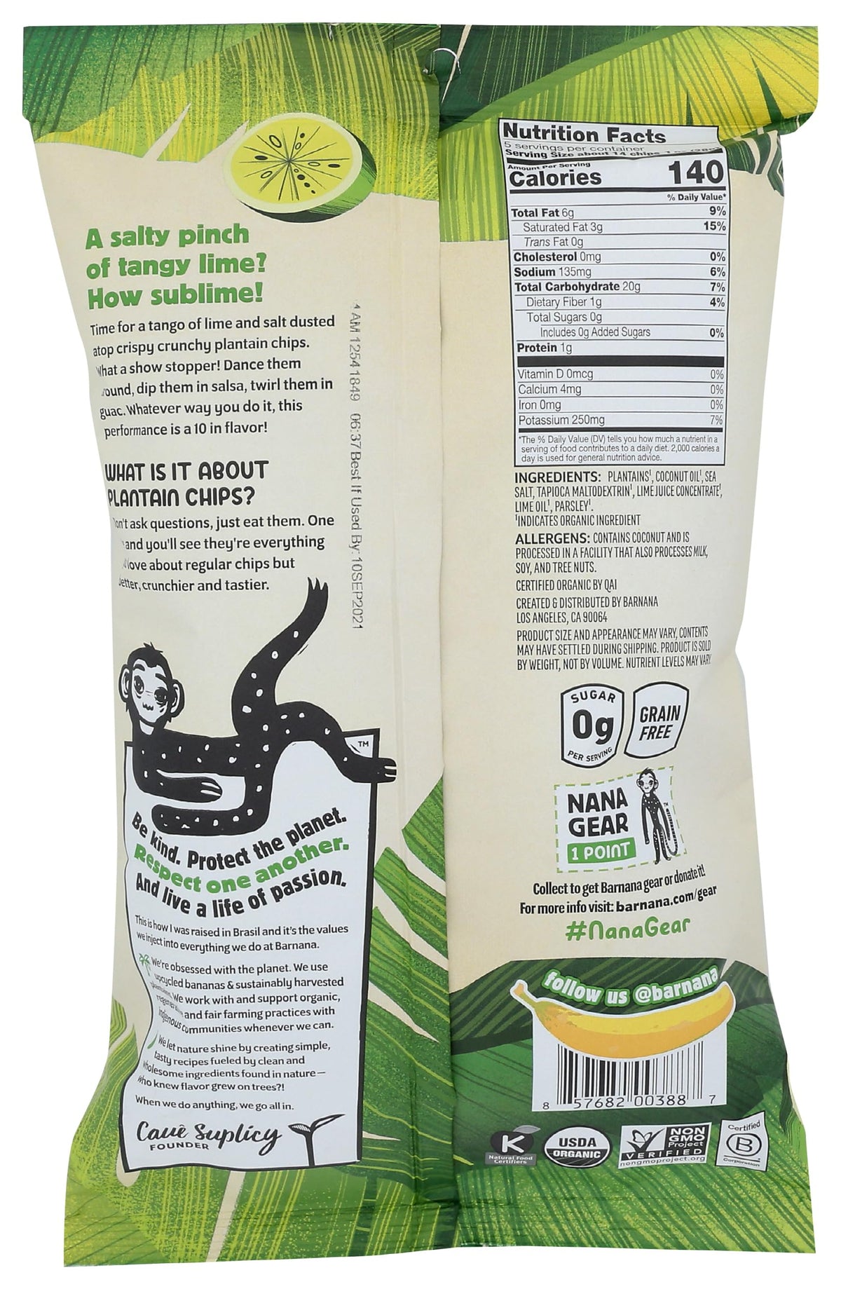 Barnana Lime / 5 Ounce (Pack of 1) / No Color Vegetable