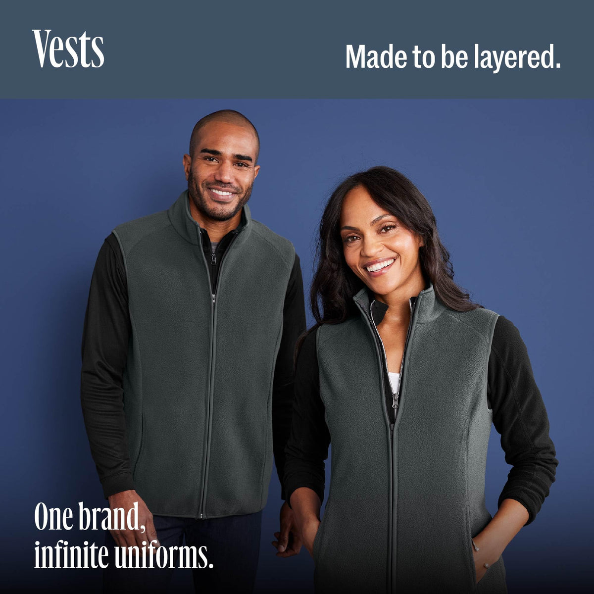 Women's Fleece Vest by Port Authority – XX-Large, Polyester Blend, Grey Steel, Model L702