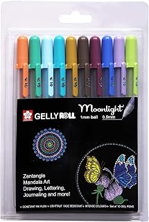 SAKURA Gelly Roll Moonlight Assorted Fine Colour Set 10 Opaque Shades