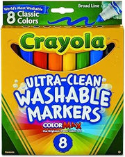 Crayola 58-7808 Classic Colors Broad Line Washable Markers 8 Count - 5 Pack