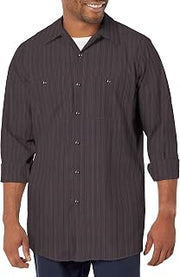 Red Kap Men's RK Long Sleeve Industrial Striped Work Shirt
