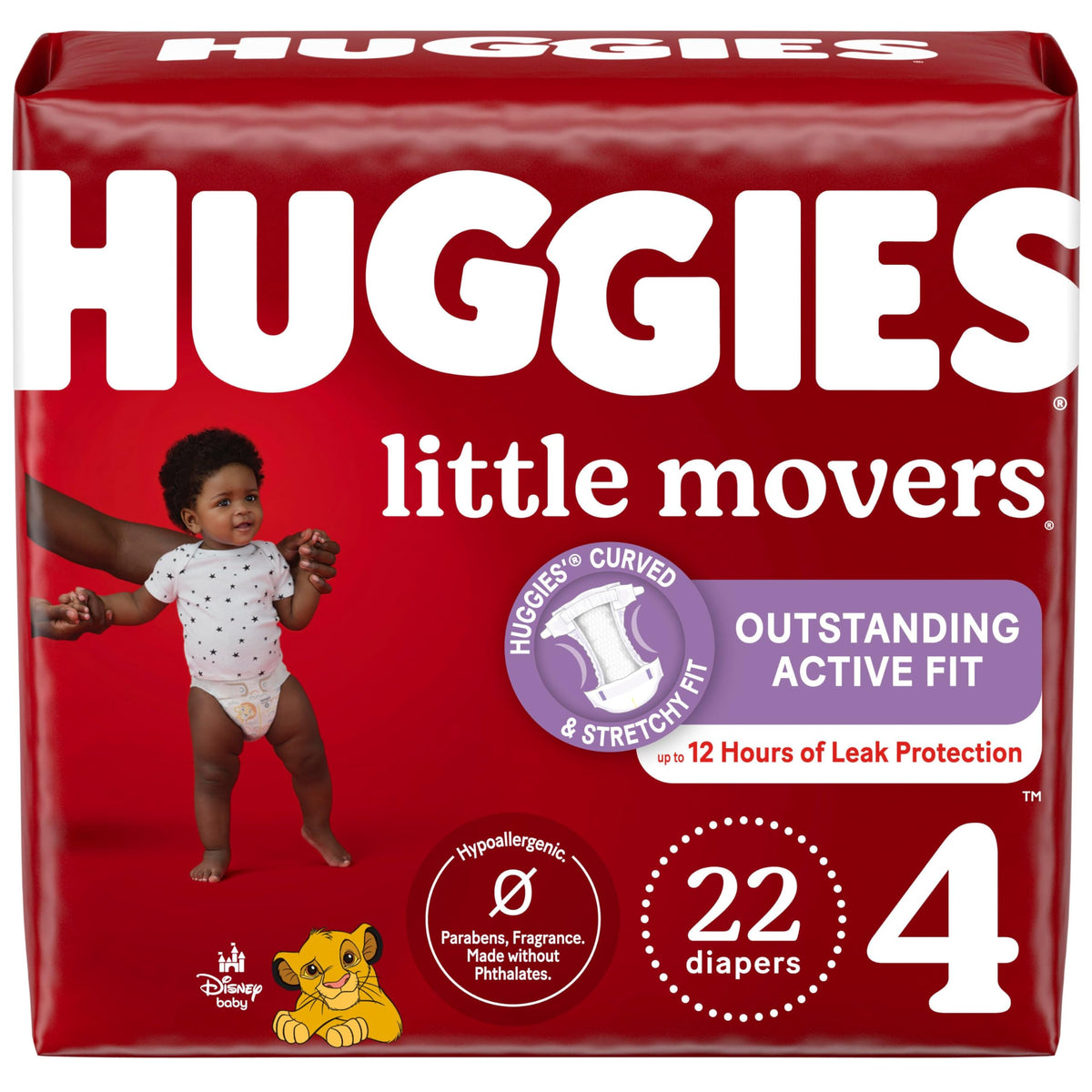 Little Movers Diapers Size by HUGGIES – Size 4, Pulp, White, Model 10036000496793