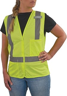 Ergodyne GloWear 8210HLW-S Women's High-Visibility Vest, Type R, Class 2, Hook & Loop, Hi-Vis Vests for Women
