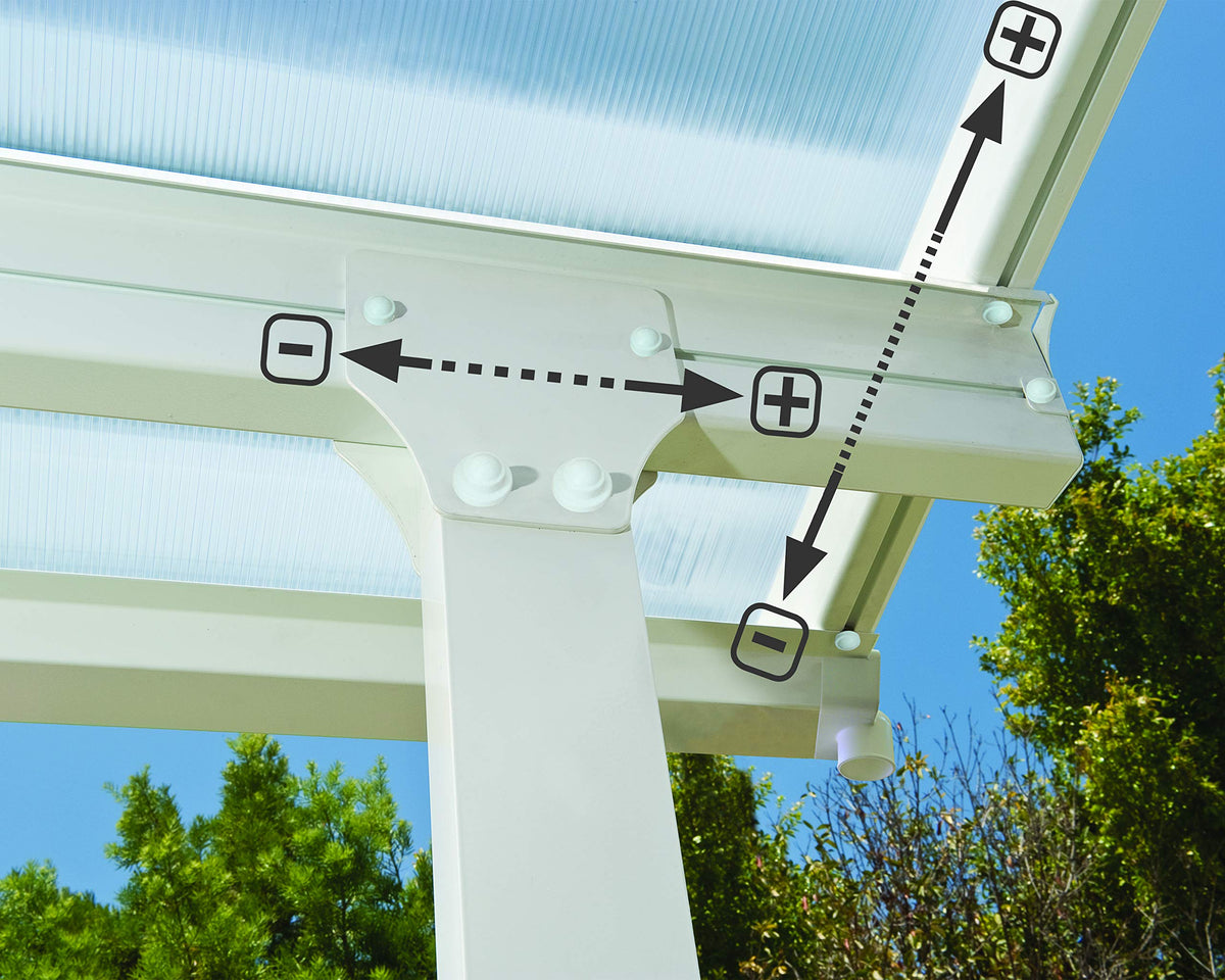 Canopia Feria 10' x 14' Patio Cover Canopy Awning by Palram – 10' x 14', Polycarbonate, White, Model 702721