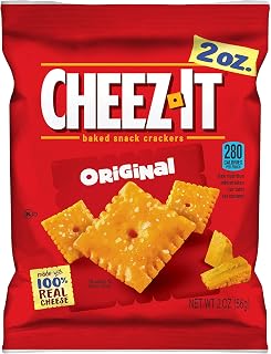 Cheez-It Baked Snack Crackers, Original Crackers, 2-Ounce Bags (Pack of 60)