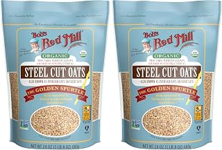 Bob's Red Mill Organic Steel Cut Oats, 24oz (Pack of 2) - Non GMO, Whole Grain, Vegan, Kosher