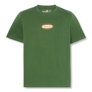 Men's Short Sleeve Front and Back Graphic Tee by Timberland – Cotton, Black Forest Green