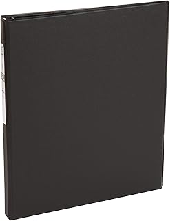 Avery Standard 3 Ring Binder, 0.5" Round Rings, 1 Black Binder