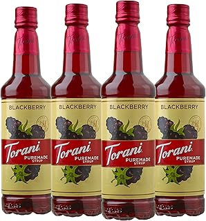 Torani Puremade Blackberry Flavored Drink Syrup, 25.4 fl oz, 4 Pack