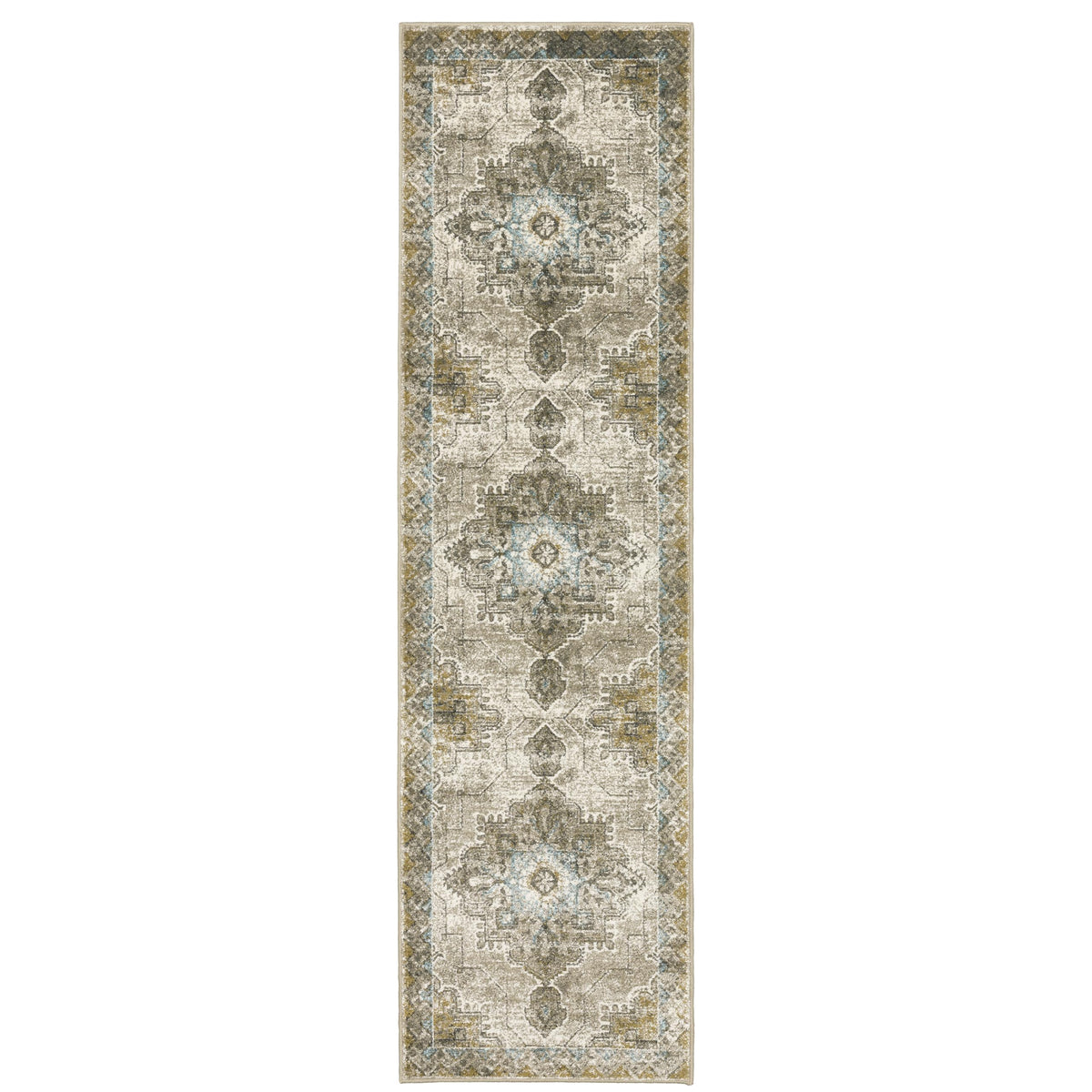 Oriental Weavers 7" x 2'3" (Runner) / Grey / Traditional/Casual Area Rugs