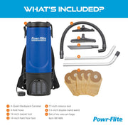 Powr-Flite Pro Lite BP4S / 4-quart / Blue Canister Vacuums