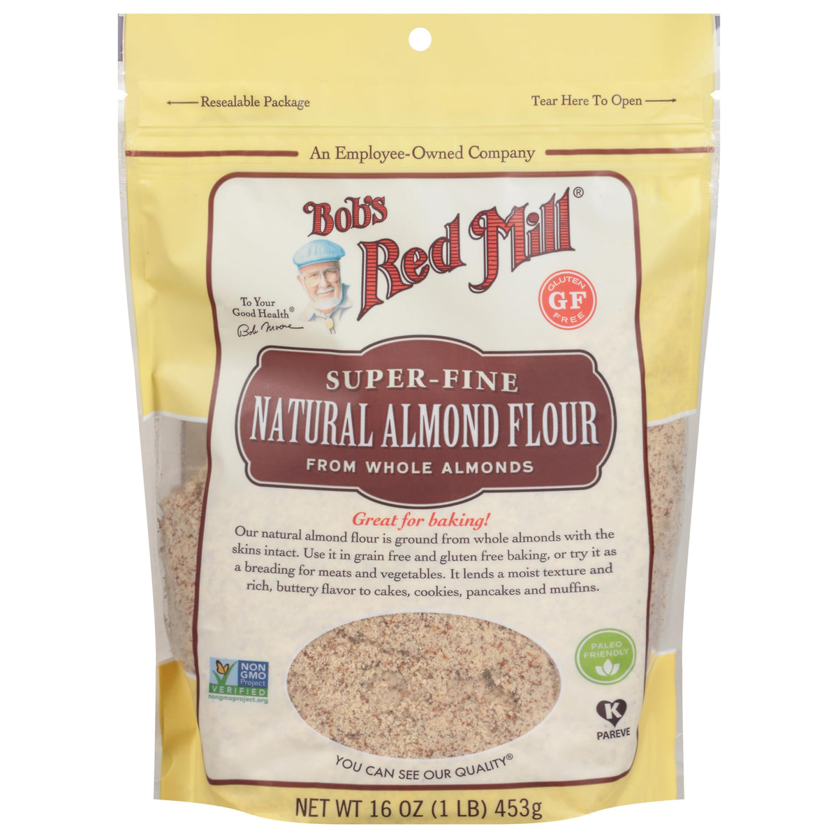 Whole Almond Flour by Bob's Red Mill – 16 Ounce (Pack of 1), Model 96463