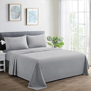 800 Thread Count-4Pcs Bed Sheet Set-Egyptian Cotton Bed Sheets, Silver King Sheets Set, Long-Staple Cotton Sheets, Bedsheet and Pillowcase Fits Mattress Upto 16'' Deep Pocket