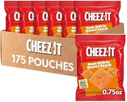 Cheez-It Cheese Crackers, Baked Snack Crackers, Made with Whole Grain, Original (175 Pouches)