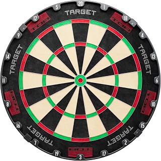 Target Darts TOR Dartboard, Steel Tip Dart Board | Competition Standard Steel Tip Dartboards with Fixing Kit, Modern Rotational Number Ring, Premium Madagascan Sisal, Stainless Steel Thin Wire System
