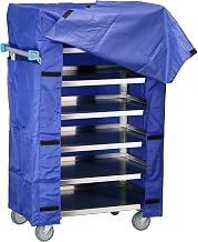 437 Economy Series Room Service Cart with Cover, Stainless Steel, 6 Shelves (Fully Assembled)