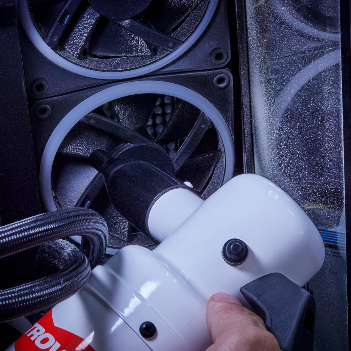 DataVac Computer Duster & Cleaner Super Powerful Electronic Dust Blower Environmentally Friendly by METROVAC – Alloy Steel, Model FBA_ED-500STR-Wht