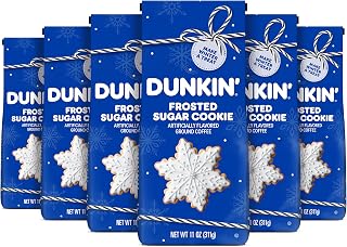 Dunkin' Dunkin’ Frosted Sugar Cookie Artificially Flavored Ground Coffee, 11-oz. Bag (Pack of 6)