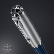 Official Hoodie 51 Fountain Pen F Fine Point Luxury Brand Gift Midnight Blue CT with Converter Nib Stainless Steel Palladium Finish Genuine Import by Parker – Model 2153508Z
