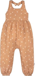 Gerber Baby Girls' Toddler Halter Neck Gauze Romper Jumpsuit