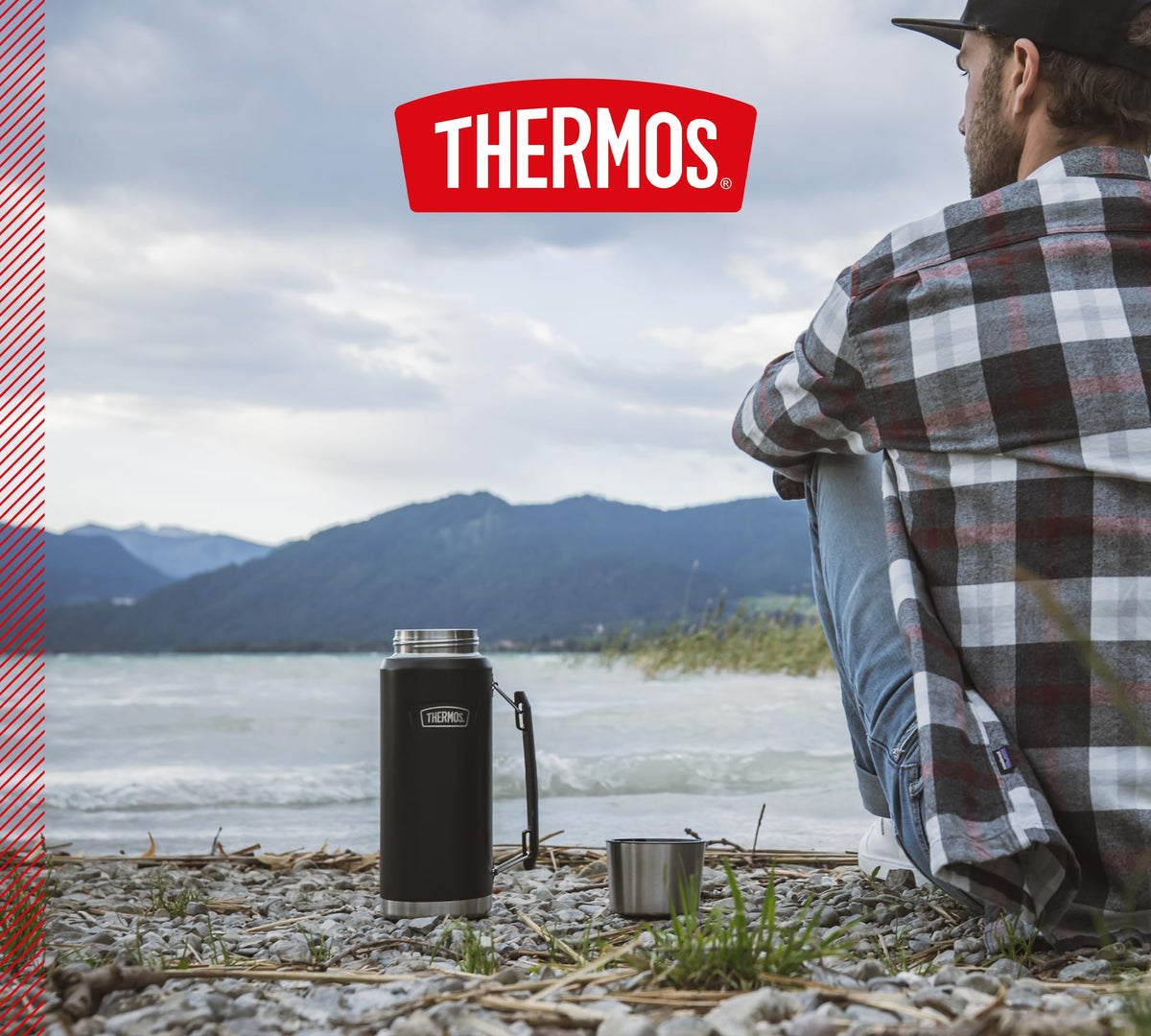 THERMOS 40.6 Ounces / Dark Grey / Graphite Mat / 1200.0 milliliters Thermoses