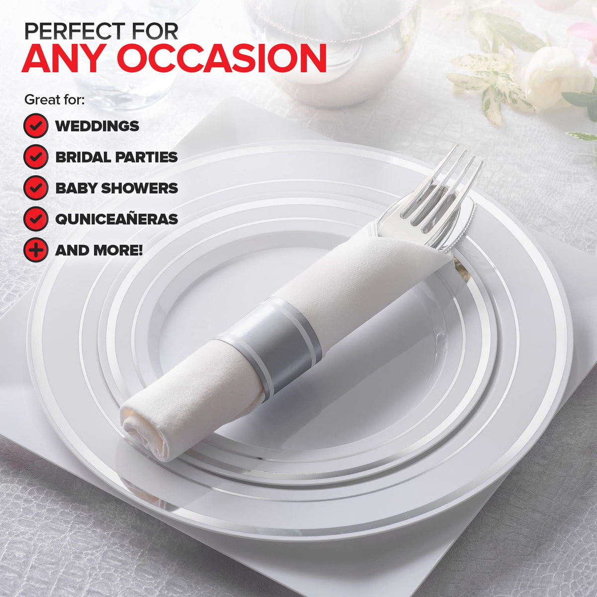 Stock Your Home 25 Count / Silver / Formal Spoons
