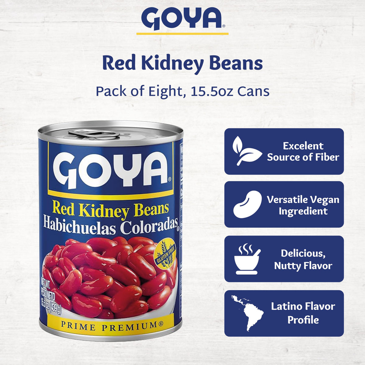 Goya Red Kidney / 15.5 Ounce (Pack of 8) / red Baked Beans