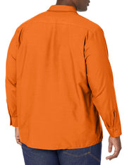 Long Sleeve Industrial Solid Work Shirt Orange Small - 5 Pack by Red Kap – Orange, Pack of 5, Model SP14