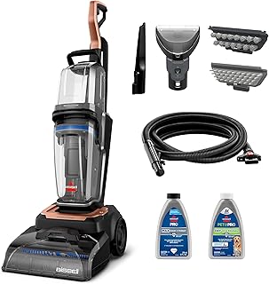 Bissell Revolution HydroSteam Carpet Cleaner, 4123 | HydroSteam technology; 4-in. self-cleaning tough stain tool; formulas included; upright deep cleaner