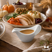 China Sauce Boat by Tuxton – 2-1/2oz, 2.5 ounces, Vitrified China, White, Pack of 12