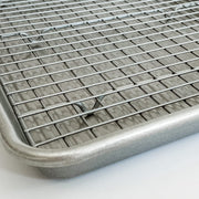 1607CR Bakeware Extra Large Sheet Baking Pan and Bakeable Nonstick Cooling Rack Set by USA Pan – Extra Large Sheet (Pack of 1), Aluminized Steel, Silver, Model 1607CRAZ-1