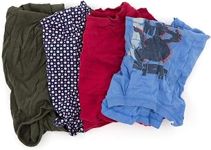 Hospeco Reclaimed T-Shirt Knit Rags, Assorted Colors, 50 Lbs.