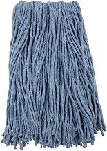 Boardwalk BWK2016B #16 Cut-End Standard Head Cotton/Synthetic Fiber Mop Head - Blue (12/Carton)