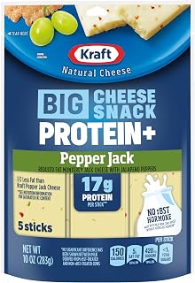 Kraft Natural Cheese Pepper Jack Protein Big Stick 10 oz Bag