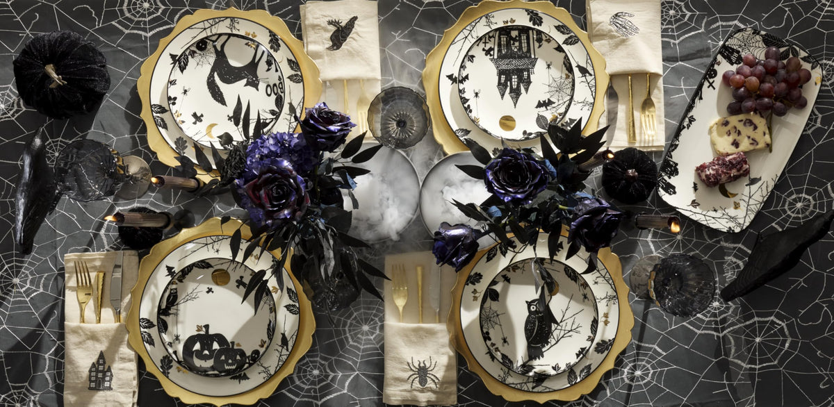 Haunted Halloween Hors Doeuvres Tray by Lenox – 14" x 8" x 1", Porcelain, Multicolor, Model 899022