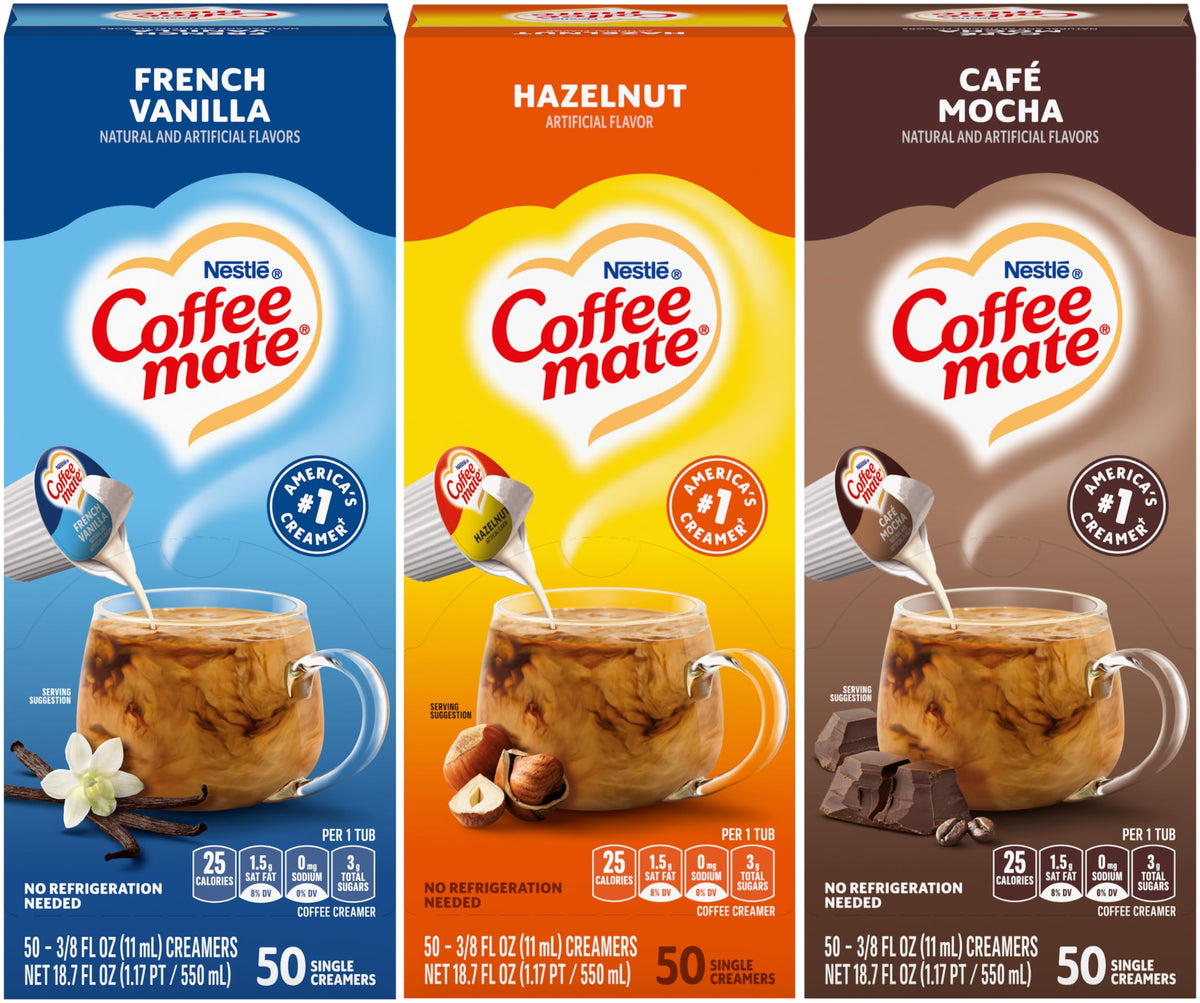 Liquid Creamer Singles Variety by Coffee Mate – 18.75 Fl Oz (Pack of 3), Pack of 3