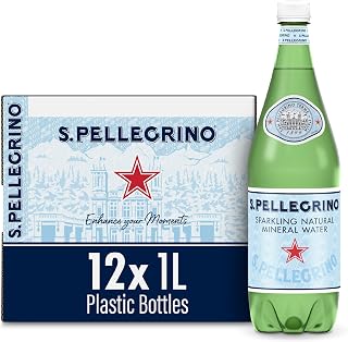 San Pellegrino S.Pellegrino Sparkling Natural Mineral Water, 33.8 fl oz. Plastic Bottles (Pack of 12)