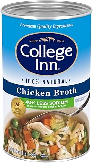 College Inn 40% Less Sodium Chicken Broth, 48 Oz Can | CI Broth Can - Chicken 40% Less Sodium 48 oz