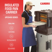 Insulated Food Pan Carrier - Hotbox for Catering & Transport - UPCS400 Series (Brown) by Cambro – UPCS400, 6.0 load, Plastic, Brown, Model UPCS400131