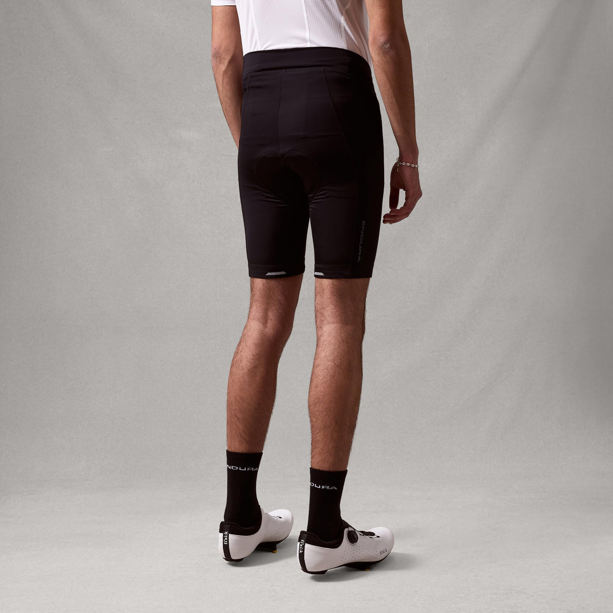 Mens 6 Panel Road Cycling Short Black by Endura – Nylon, Black, Model E4079BK/6