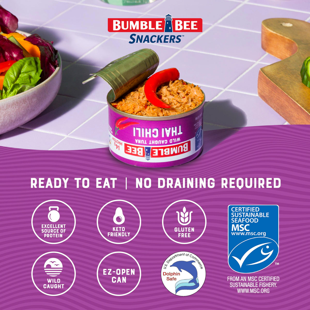 Bumble Bee Thai Chili / 3 Ounce (Pack of 4) / 1 Tuna Fish