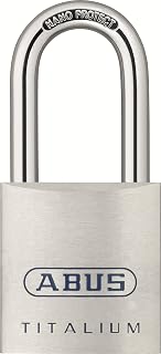 ABUS 80TI/40 Titalium™ Aluminum Alloy Padlock Keyed Different | Long Nano Protect Steel Shackle (1-1/2")