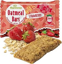 Appleways Strawberry Oatmeal Bars, 2.4 oz, 160 Count - Individually Wrapped, Whole Grain Soft Baked Oat Snack Bars, Healthy and Nut-Free Breakfast Bar Snacks for On the Go, Made in USA (24 lbs Total)