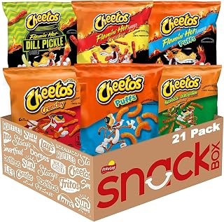 Cheetos Cheese Flavored Snacks Variety Pack of Chips (Pack of 21)