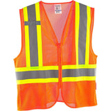 Class 2 Hi-Vis Safety Vest by Global Industrial – Small-Medium, Polyester, Orange, Model 641639OS
