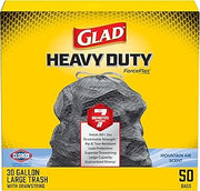 ForceFlex Heavy Duty Trash Bags by Glad – 50 Count (Pack of 1), 30.0 gallons, Plastic, Black, Model TU_2447384