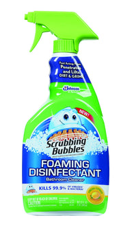 Foaming Disinfectant Bathroom Cleaner (Trigger Spray by Scrubbing Bubbles – 32 Fl Oz (Pack of 8), Bamboo, Yellow, Pack of 8, Model 306111CT
